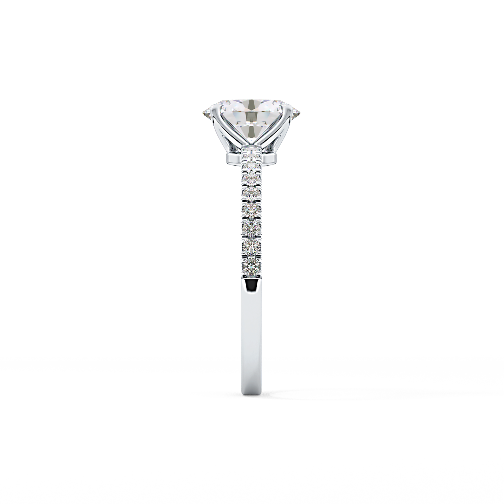 Oval Pave Lab Grown Diamond Engagement Ring
