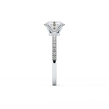 Oval Pave Lab Grown Diamond Engagement Ring