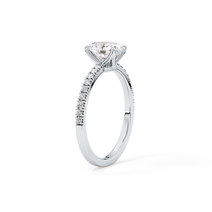 Oval Pave Lab Grown Diamond Engagement Ring