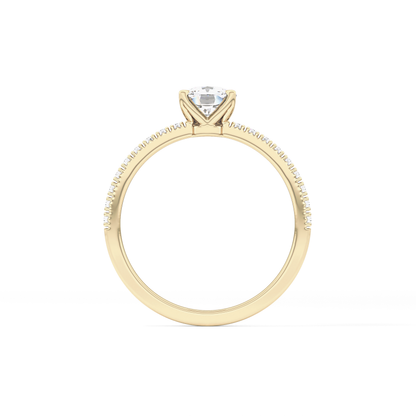 Cushion Pave Lab Grown Diamond Engagement Ring