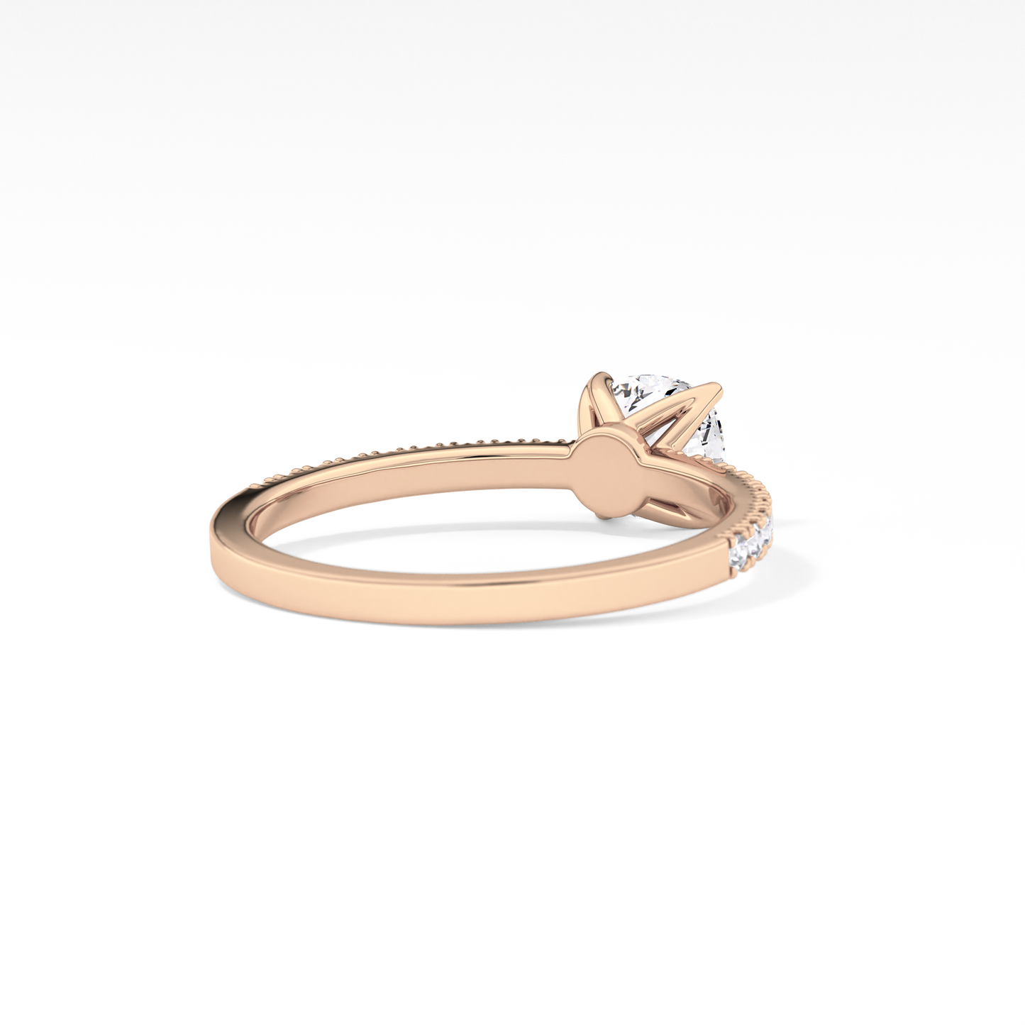 Cushion Pave Lab Grown Diamond Engagement Ring