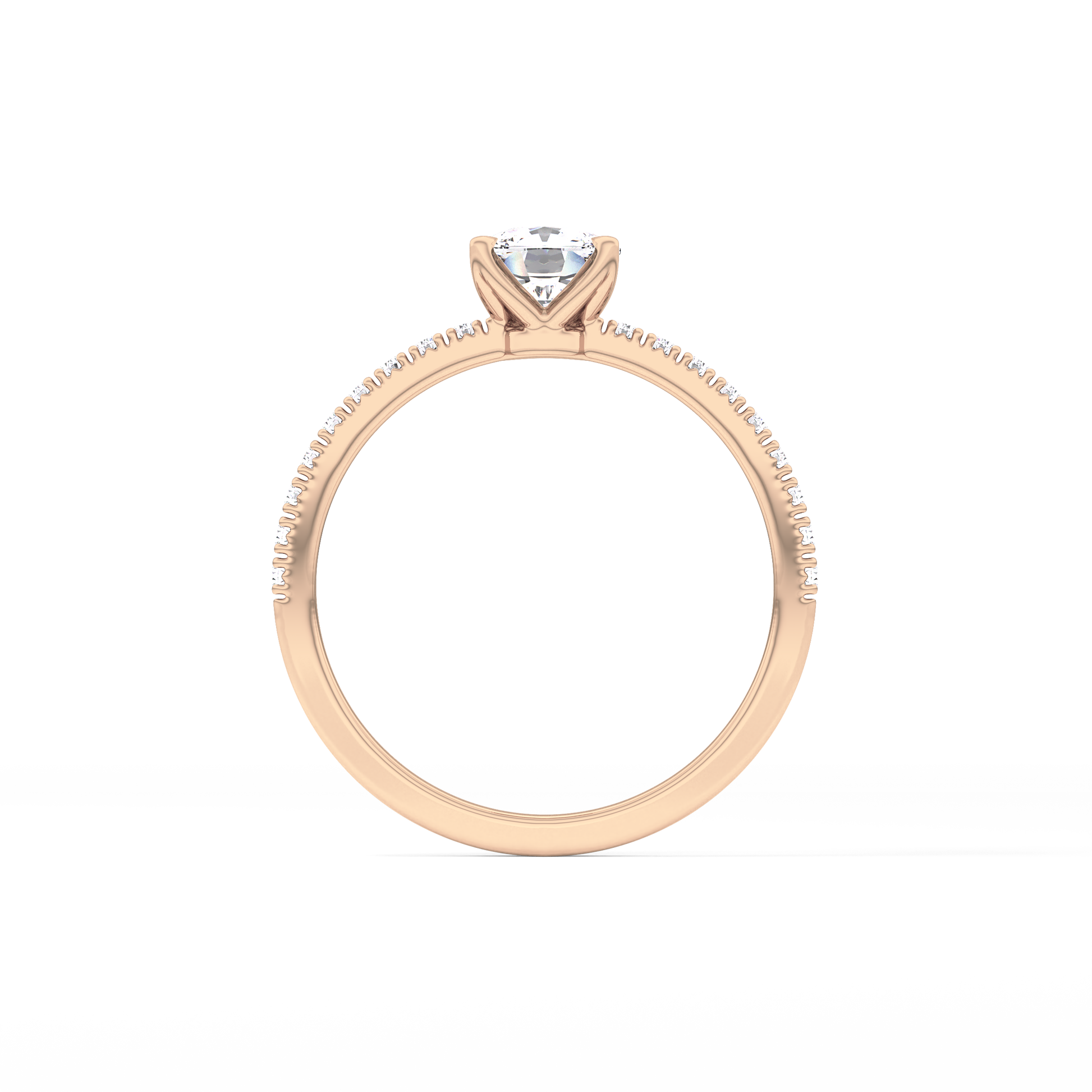 Cushion Pave Lab Grown Diamond Engagement Ring