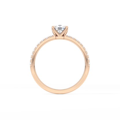 Cushion Pave Lab Grown Diamond Engagement Ring