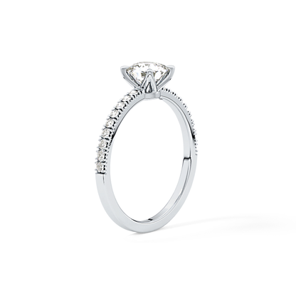 Cushion Pave Lab Grown Diamond Engagement Ring