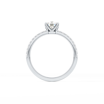 Cushion Pave Lab Grown Diamond Engagement Ring