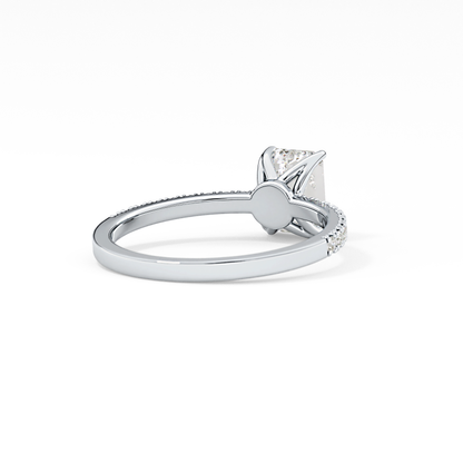Emerald Pave Lab Grown Diamond Engagement Ring