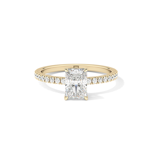 Radiant Pave Lab Grown Diamond Engagement Ring