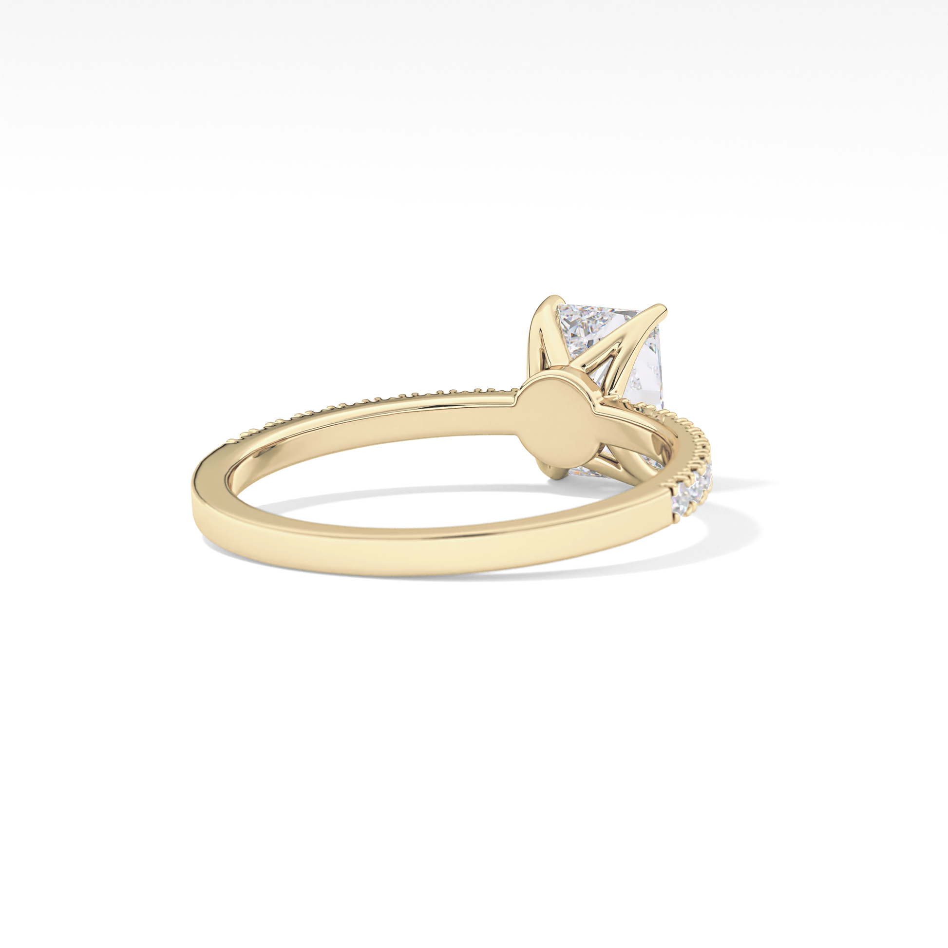 Radiant Pave Lab Grown Diamond Engagement Ring