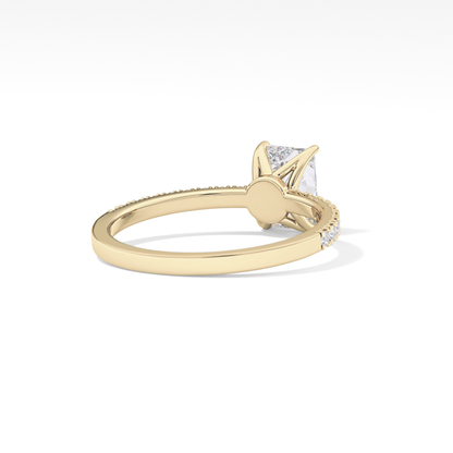 Radiant Pave Lab Grown Diamond Engagement Ring