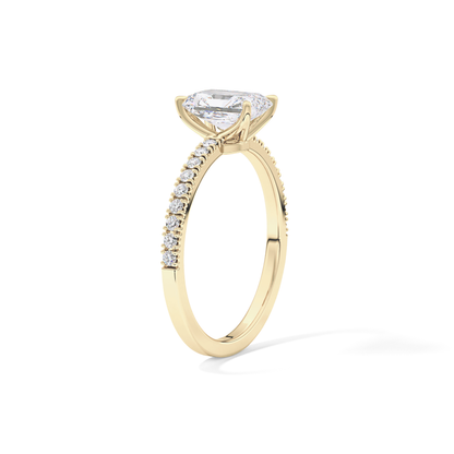Radiant Pave Lab Grown Diamond Engagement Ring