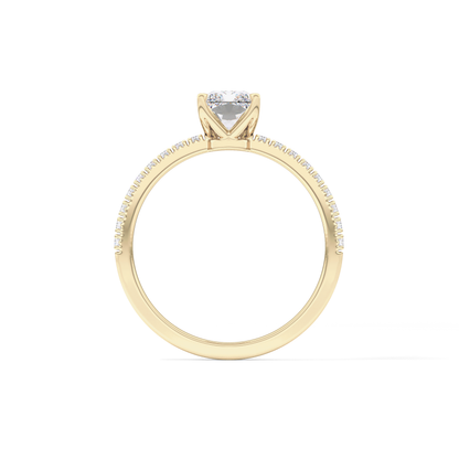 Radiant Pave Lab Grown Diamond Engagement Ring