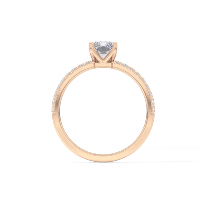 Radiant Pave Lab Grown Diamond Engagement Ring