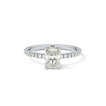 Radiant Pave Lab Grown Diamond Engagement Ring
