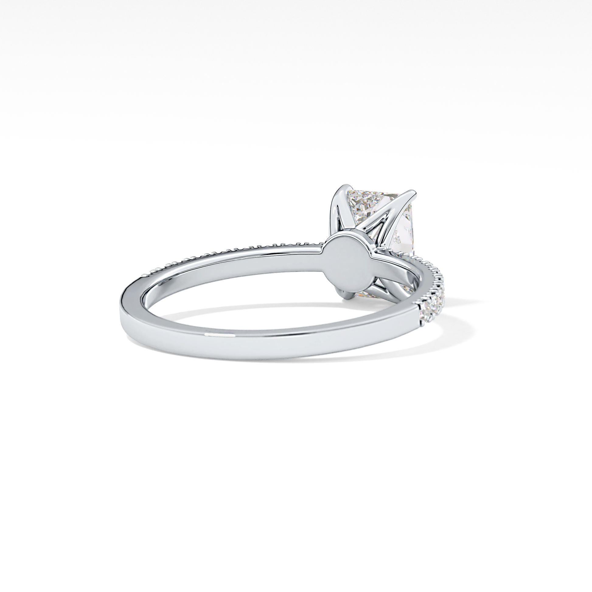 Radiant Pave Lab Grown Diamond Engagement Ring