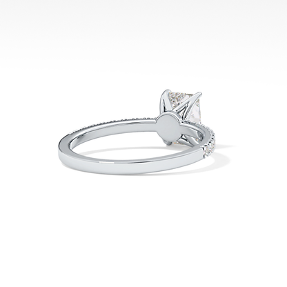 Radiant Pave Lab Grown Diamond Engagement Ring