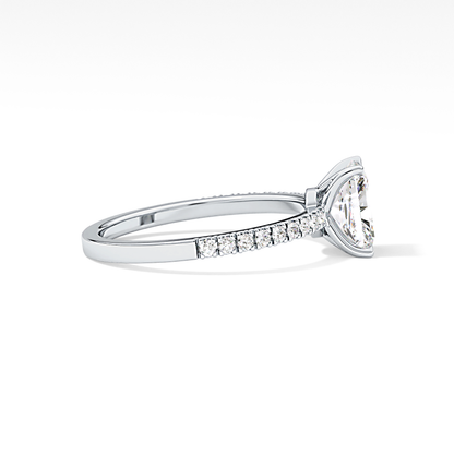 Radiant Pave Lab Grown Diamond Engagement Ring