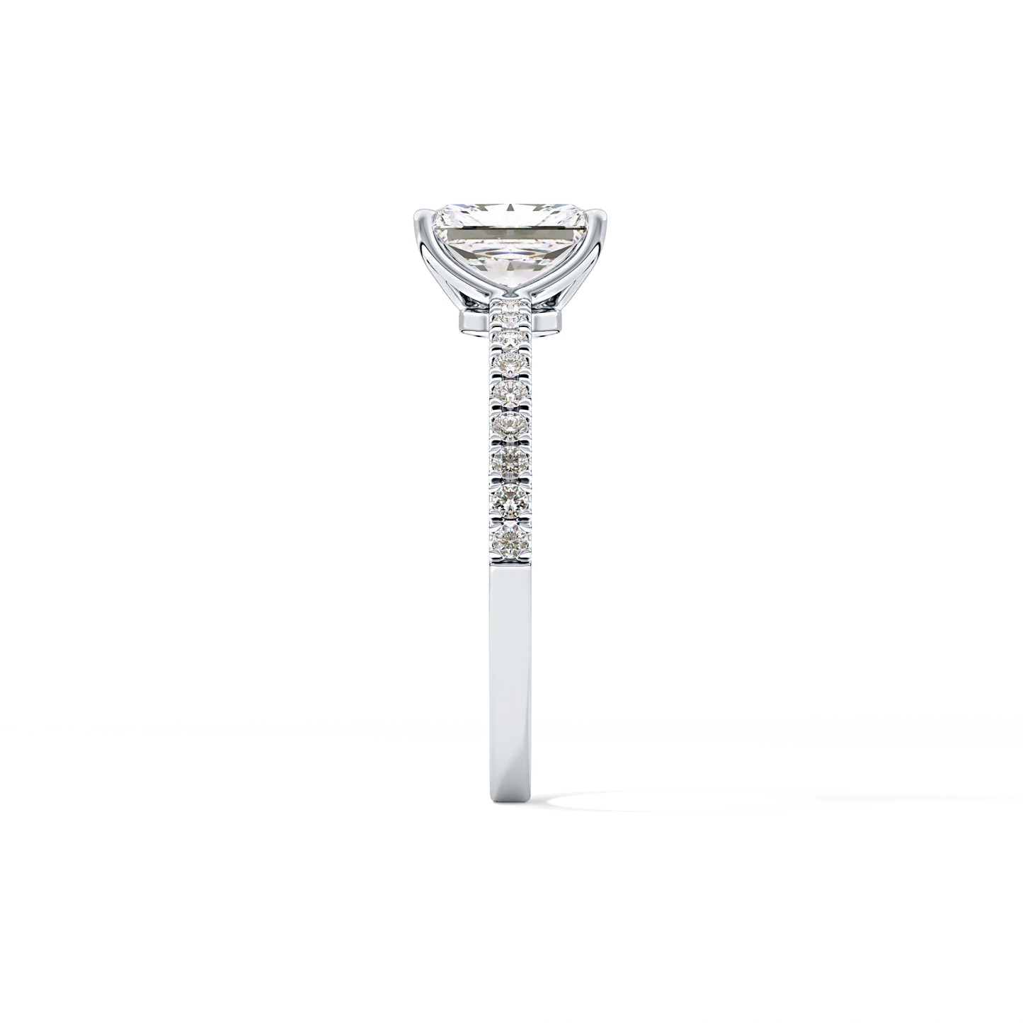 Radiant Pave Lab Grown Diamond Engagement Ring