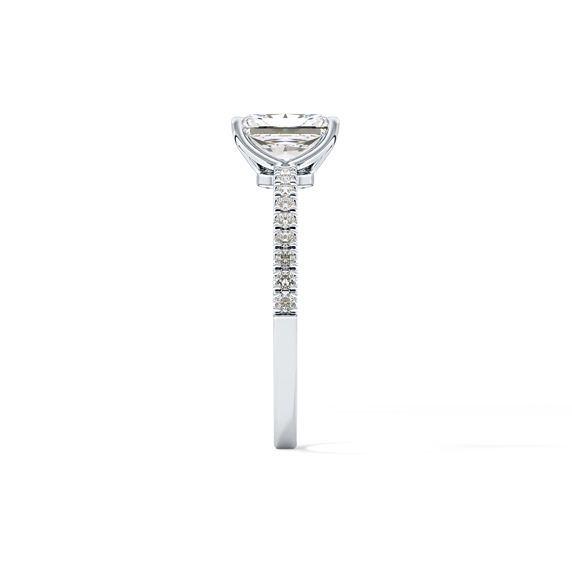 Radiant Pave Lab Grown Diamond Engagement Ring