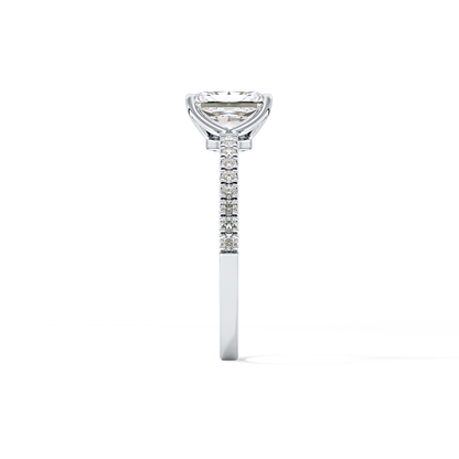 Radiant Pave Lab Grown Diamond Engagement Ring