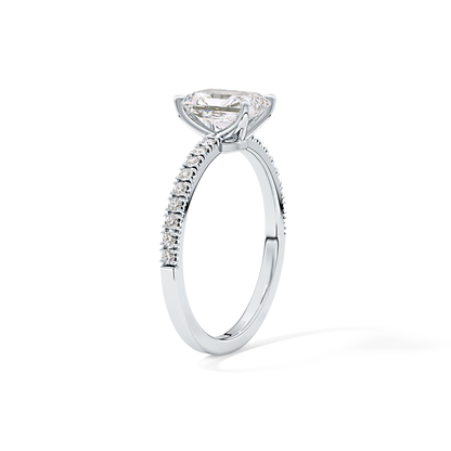Radiant Pave Lab Grown Diamond Engagement Ring