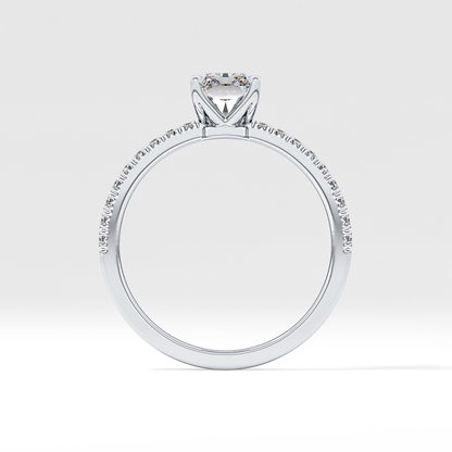 Radiant Pave Lab Grown Diamond Engagement Ring