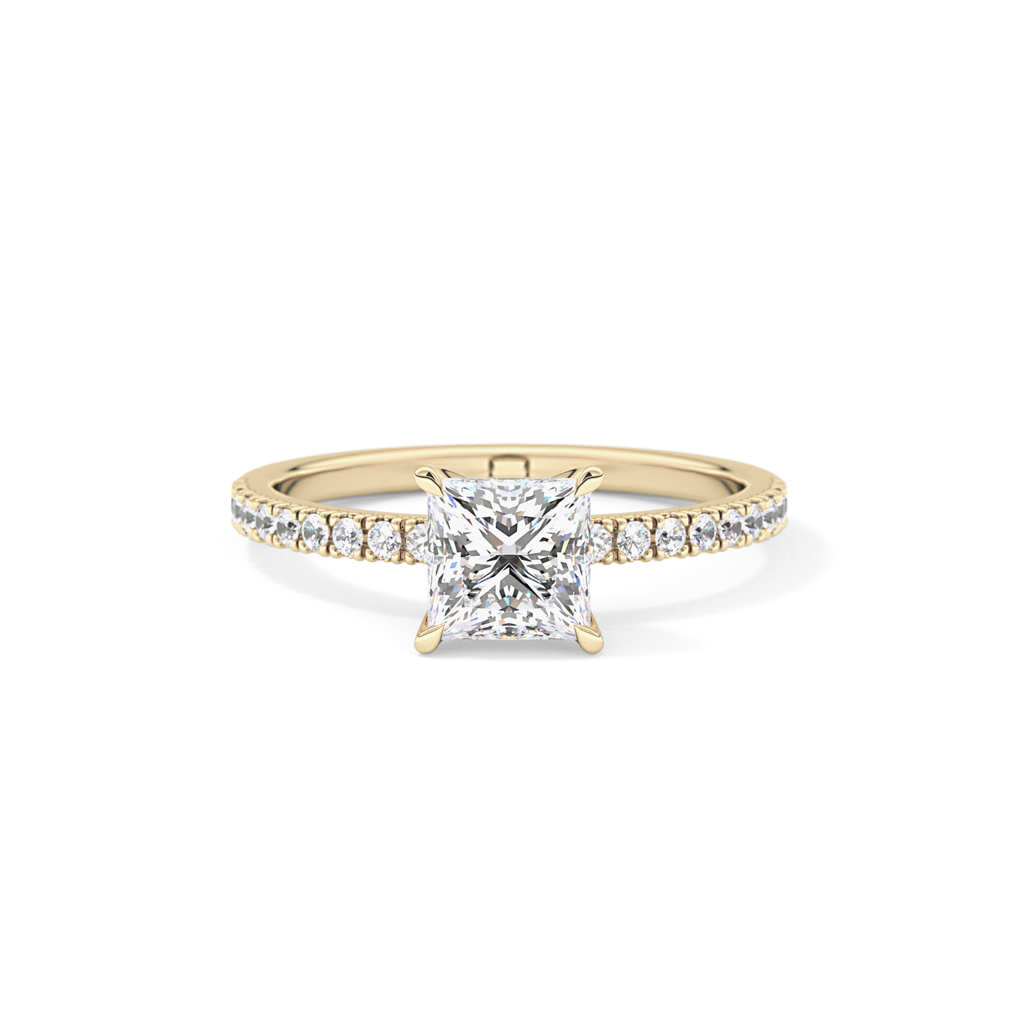 Princess Pave Lab Grown Diamond Engagement Ring