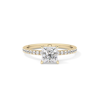 Princess Pave Lab Grown Diamond Engagement Ring