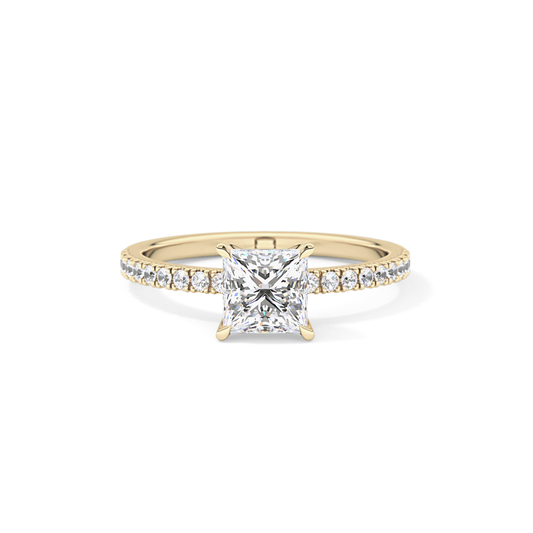 Princess Pave Lab Grown Diamond Engagement Ring