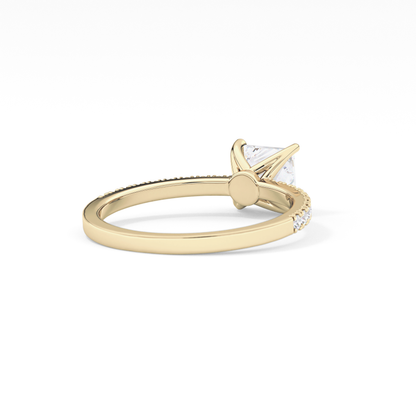 Princess Pave Lab Grown Diamond Engagement Ring