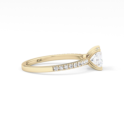 Princess Pave Lab Grown Diamond Engagement Ring