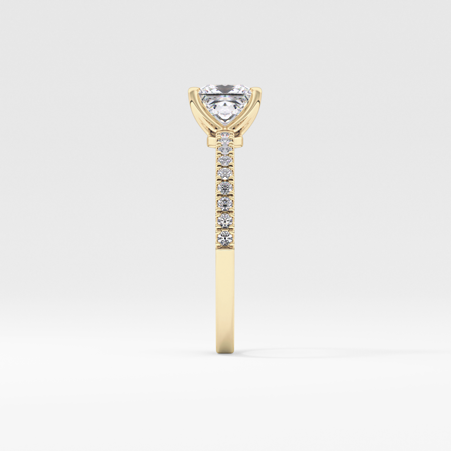 Princess Pave Lab Grown Diamond Engagement Ring