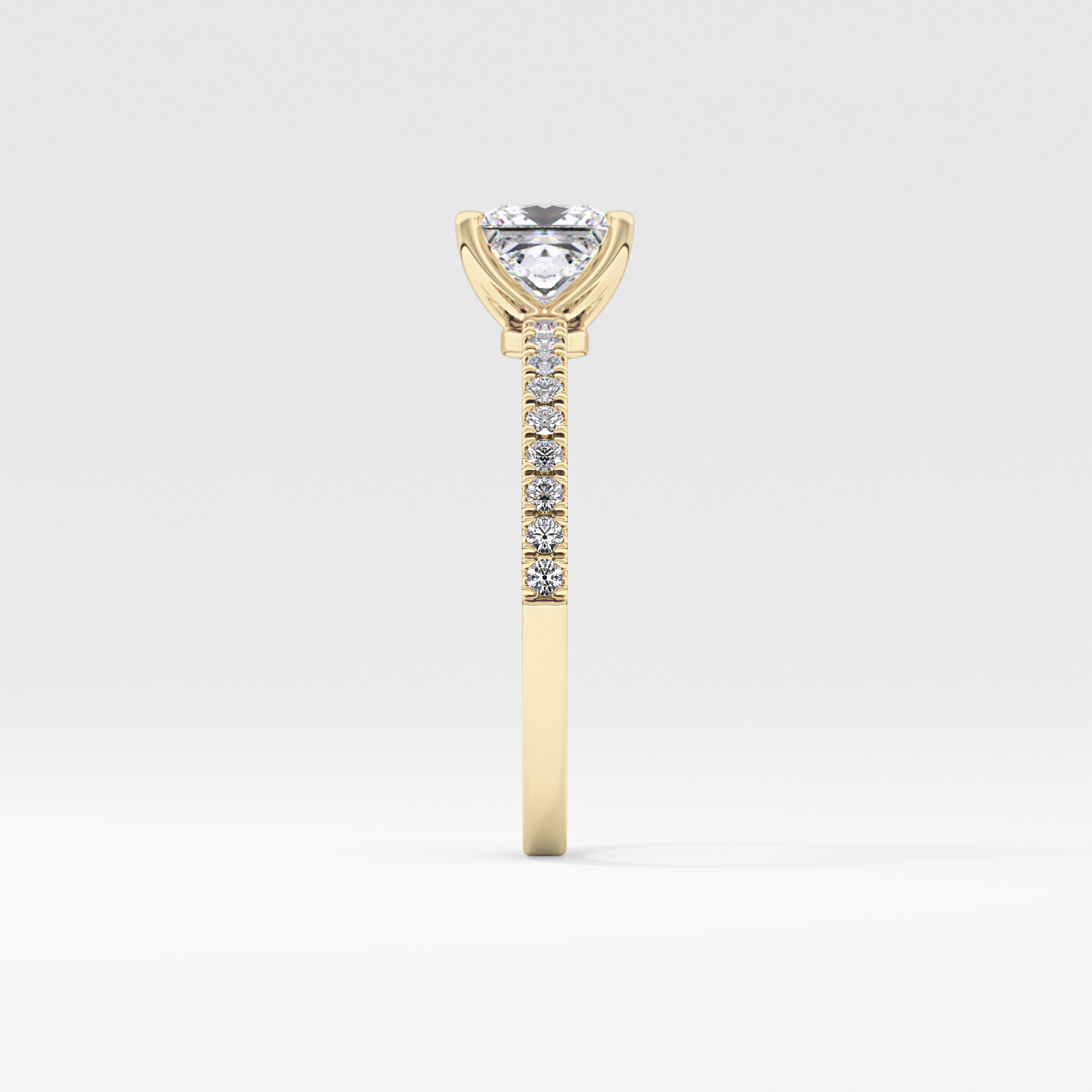 Princess Pave Lab Grown Diamond Engagement Ring