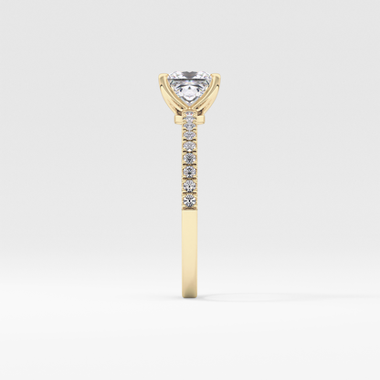 Princess Pave Lab Grown Diamond Engagement Ring