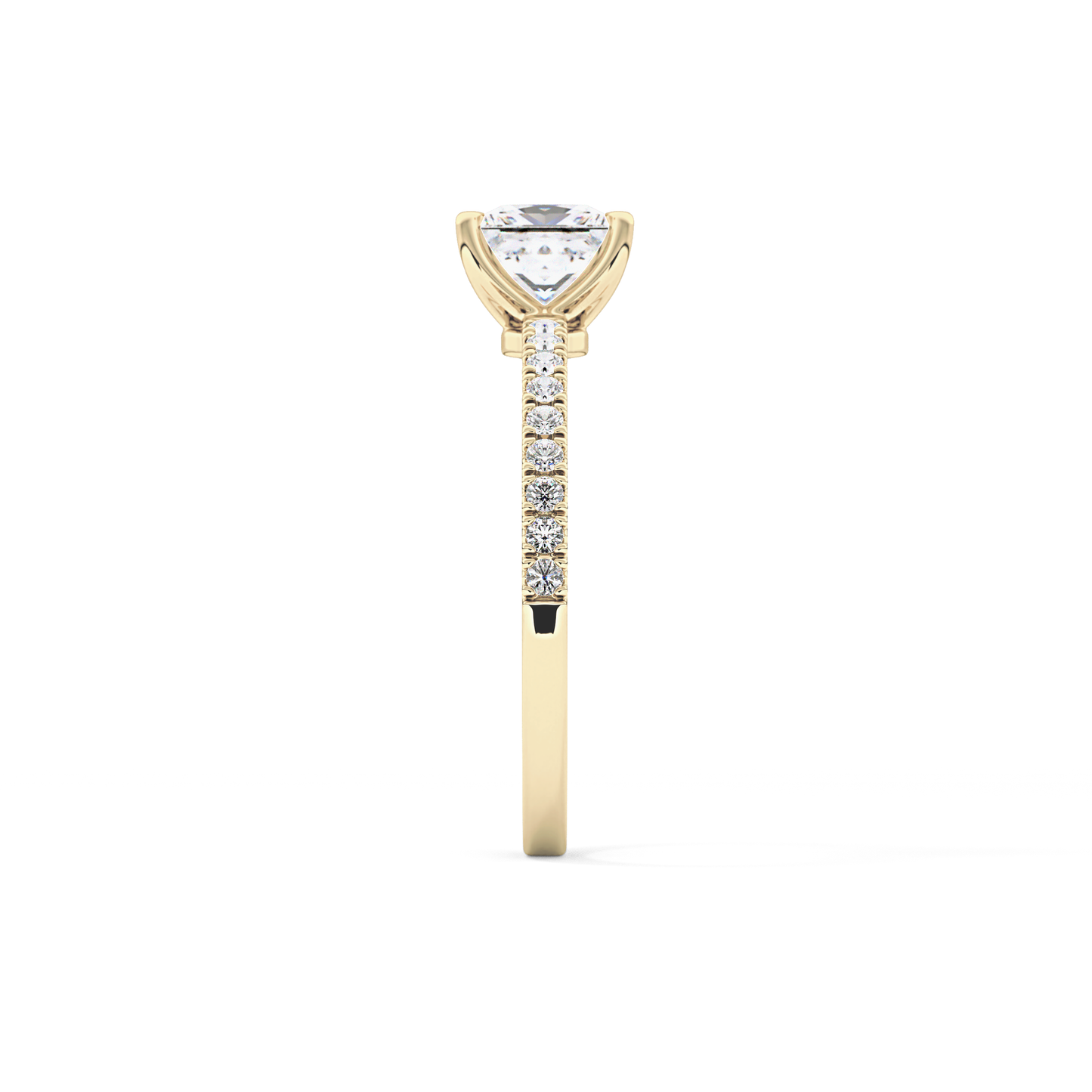 Princess Pave Lab Grown Diamond Engagement Ring