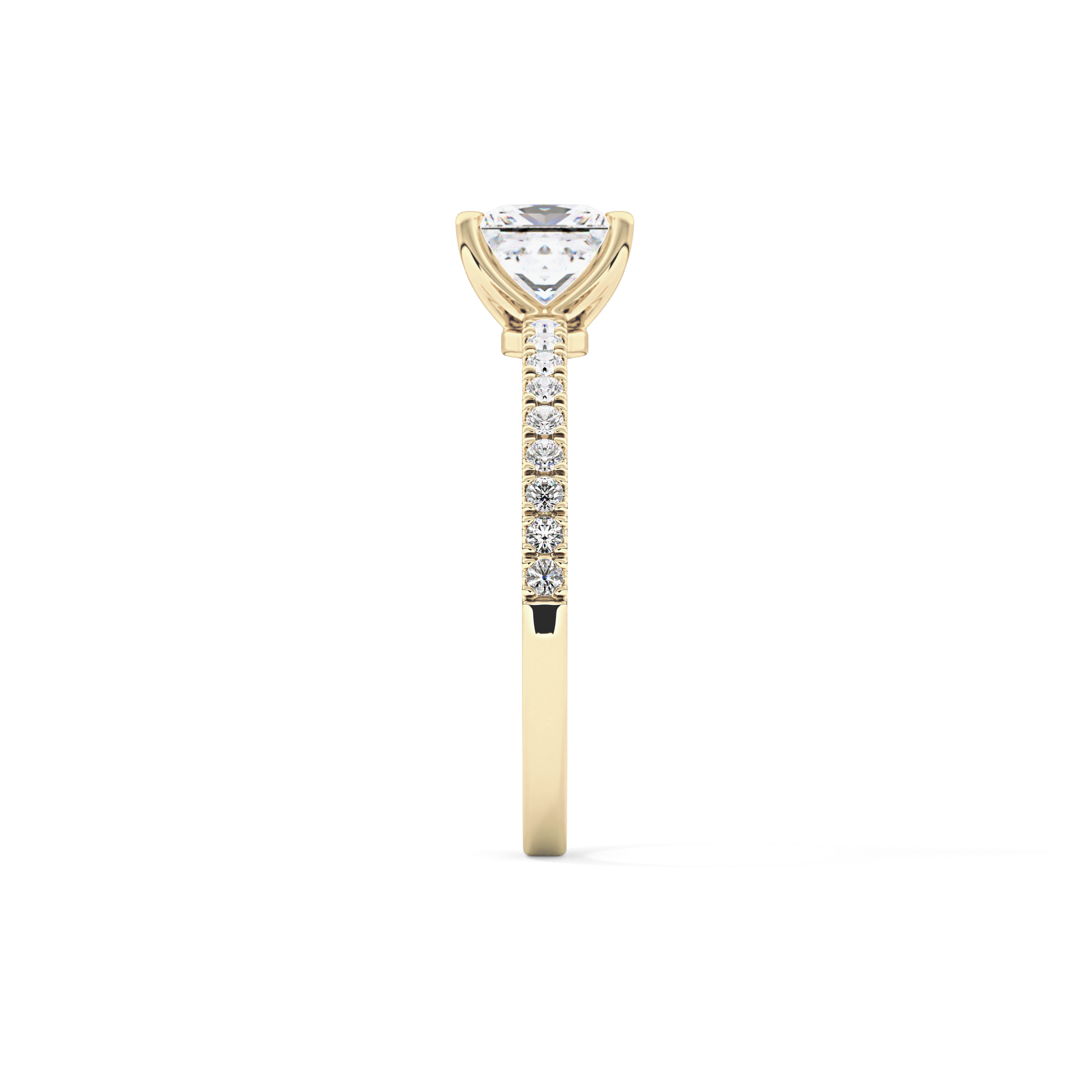 Princess Pave Lab Grown Diamond Engagement Ring
