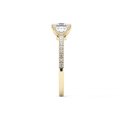 Princess Pave Lab Grown Diamond Engagement Ring