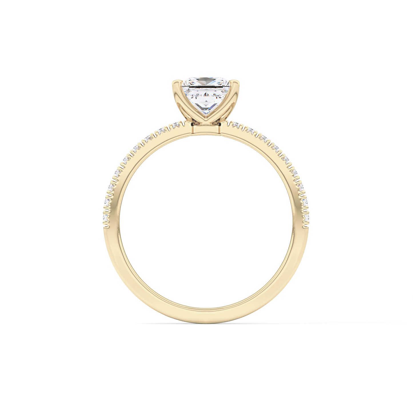 Princess Pave Lab Grown Diamond Engagement Ring