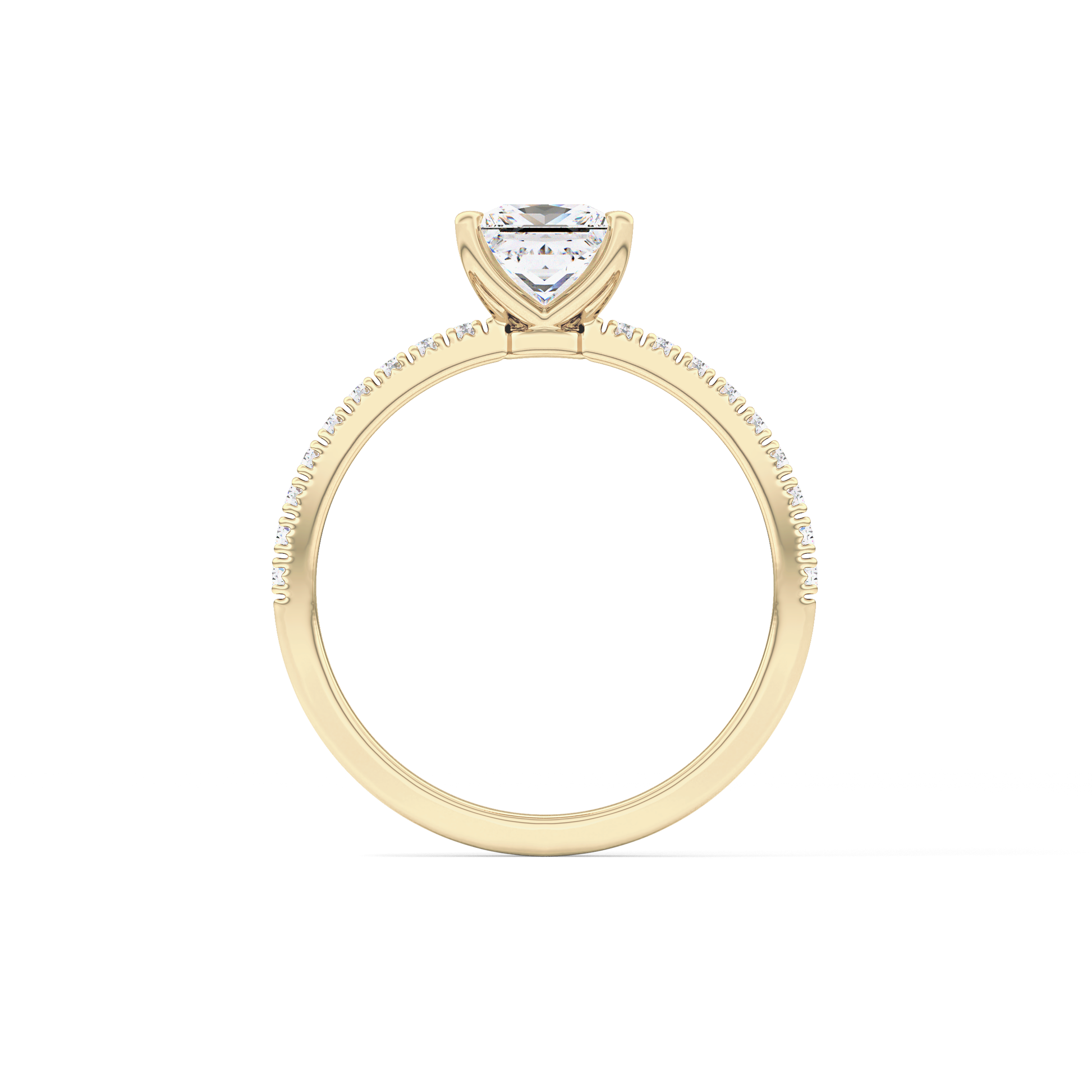 Princess Pave Lab Grown Diamond Engagement Ring