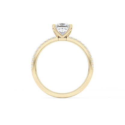 Princess Pave Lab Grown Diamond Engagement Ring