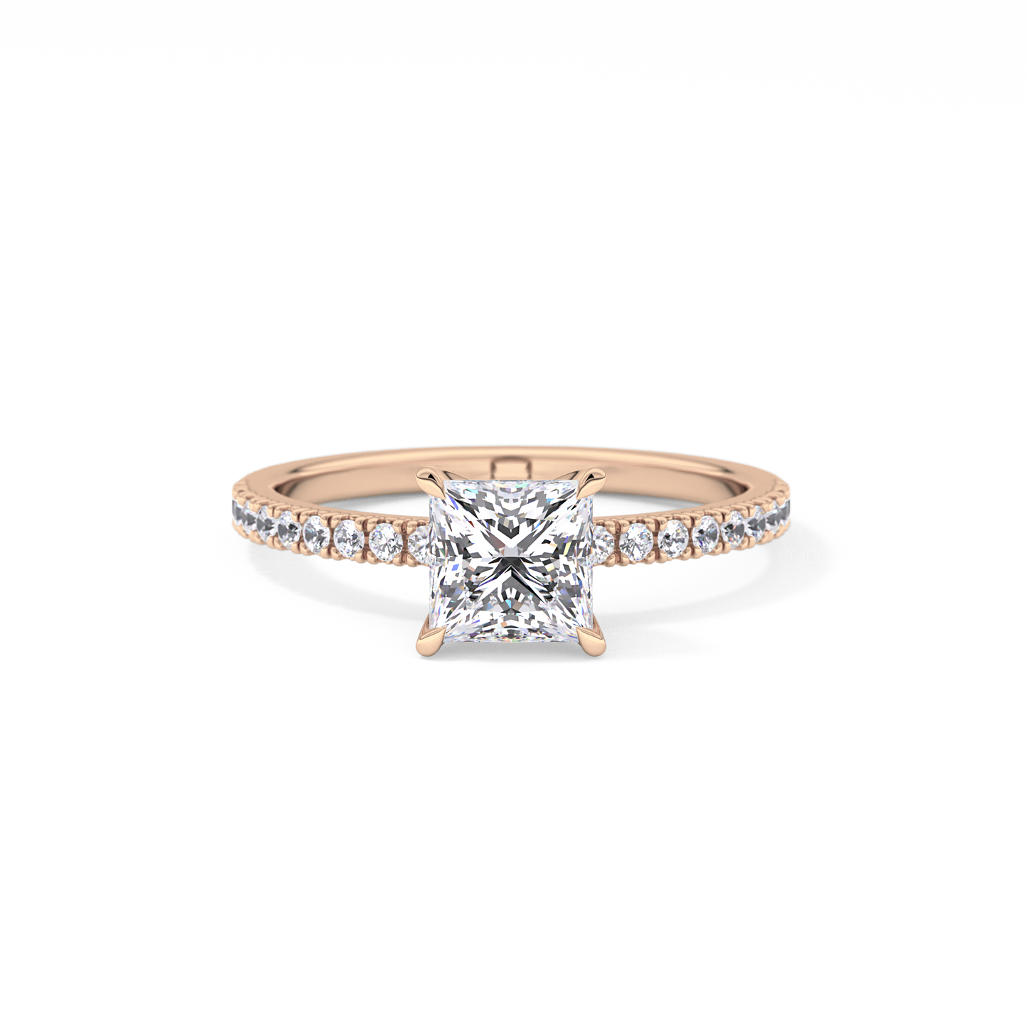 Princess Pave Lab Grown Diamond Engagement Ring