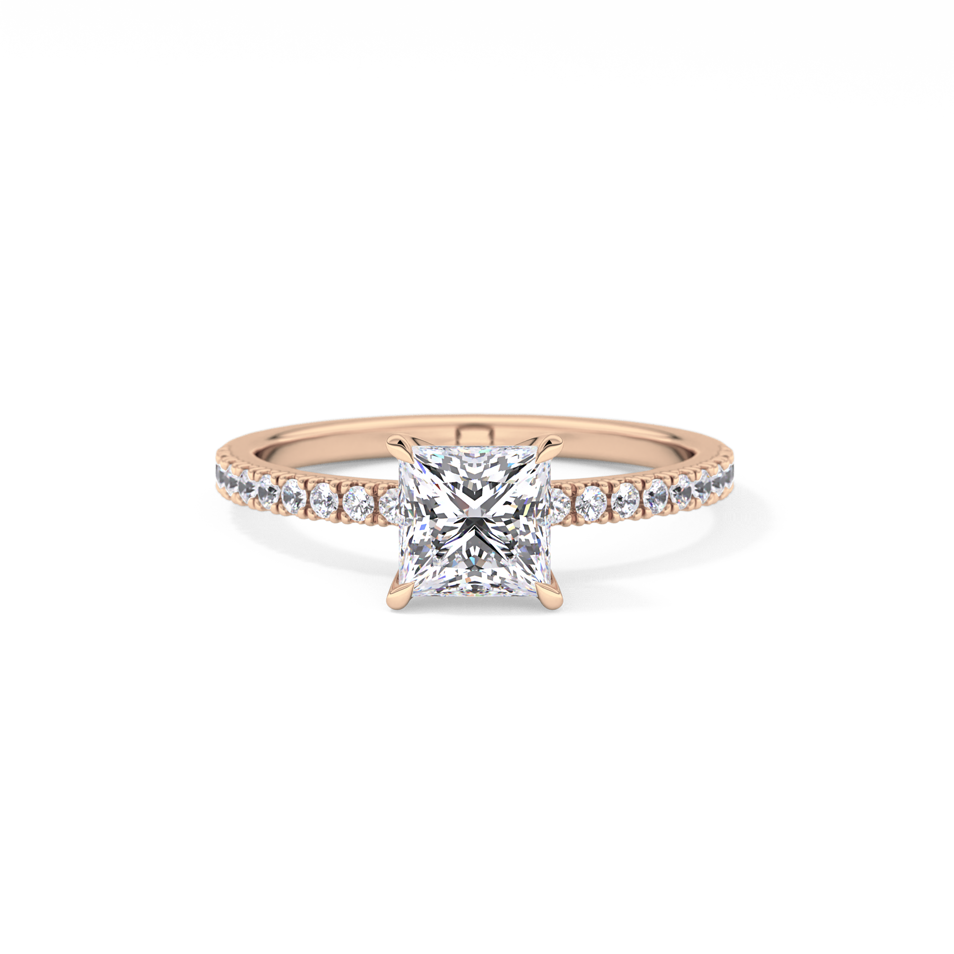 Princess Pave Lab Grown Diamond Engagement Ring