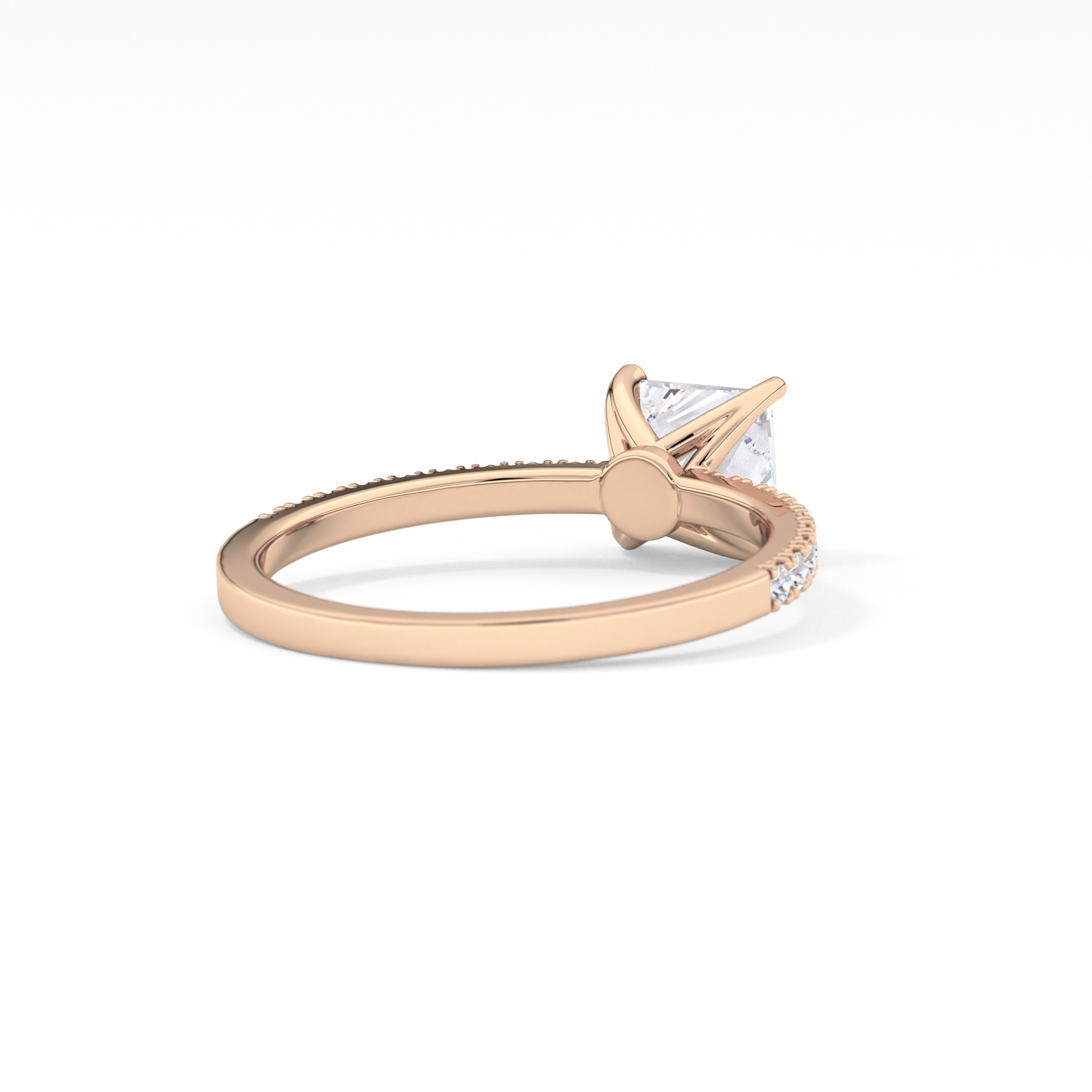 Princess Pave Lab Grown Diamond Engagement Ring