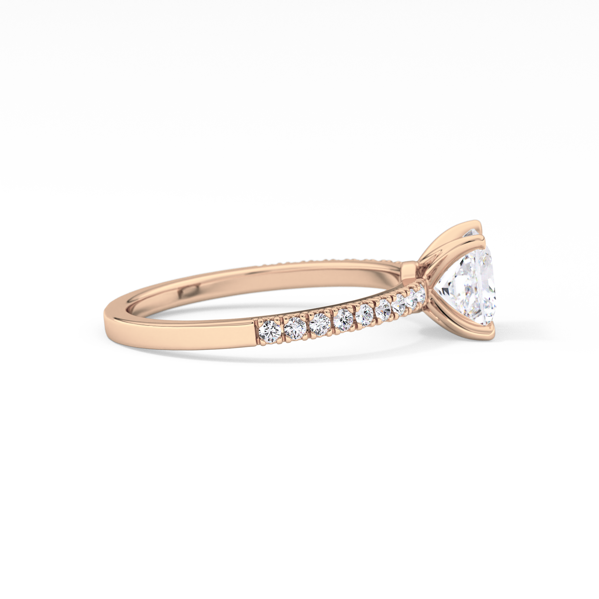 Princess Pave Lab Grown Diamond Engagement Ring