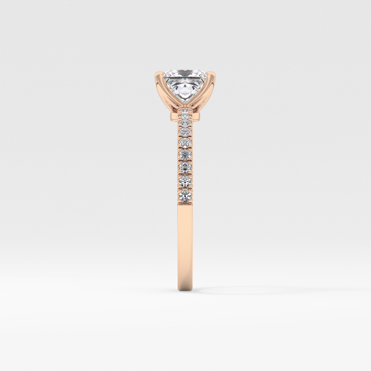 Princess Pave Lab Grown Diamond Engagement Ring