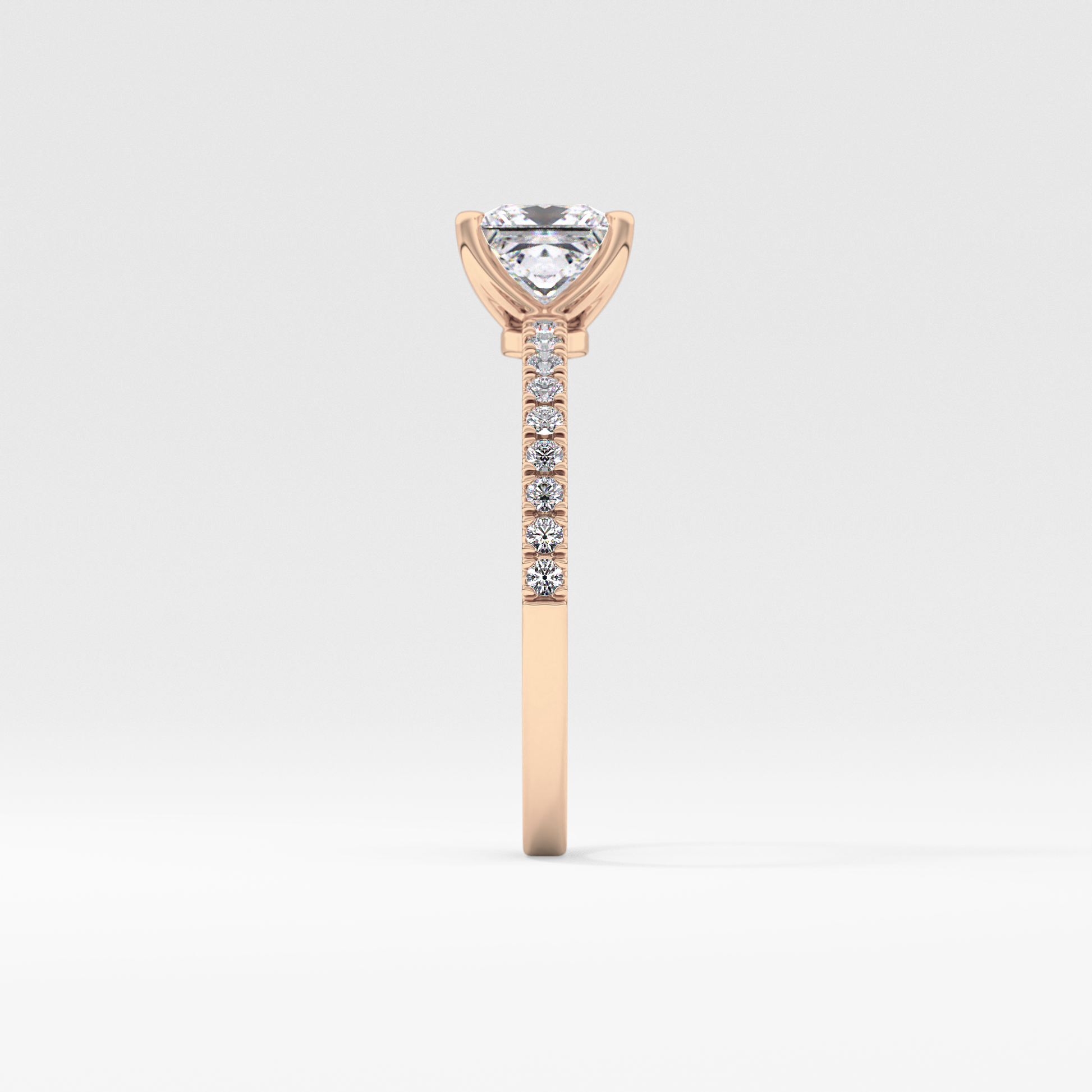 Princess Pave Lab Grown Diamond Engagement Ring