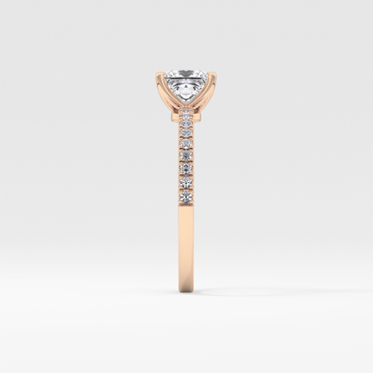 Princess Pave Lab Grown Diamond Engagement Ring