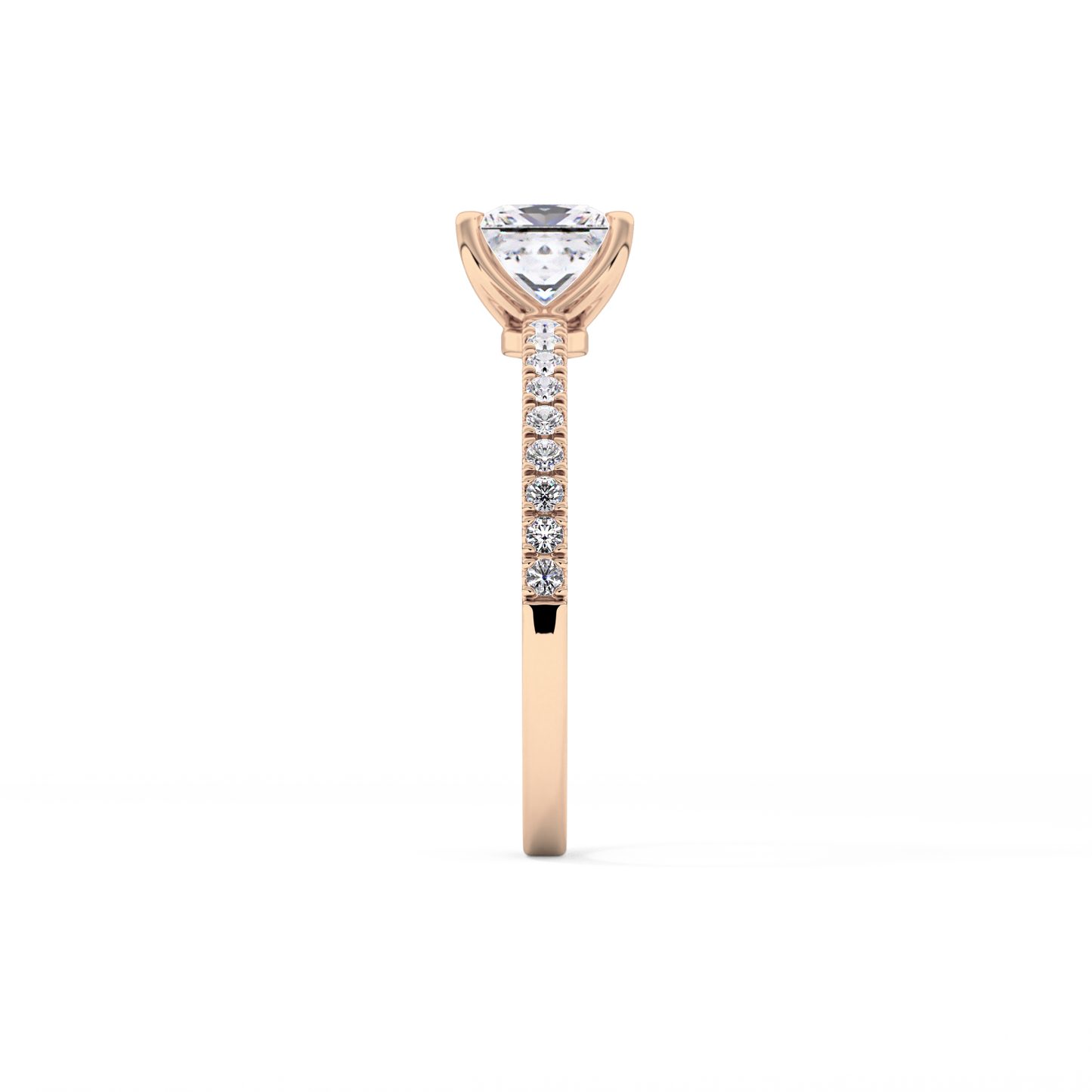 Princess Pave Lab Grown Diamond Engagement Ring