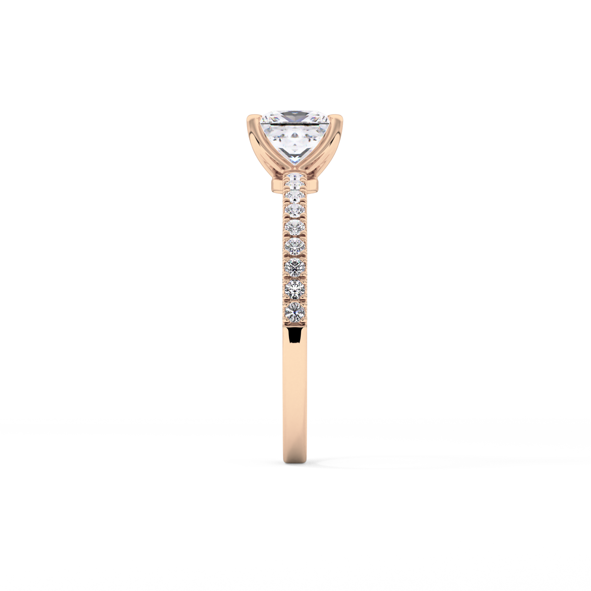 Princess Pave Lab Grown Diamond Engagement Ring