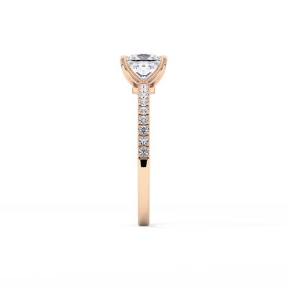 Princess Pave Lab Grown Diamond Engagement Ring