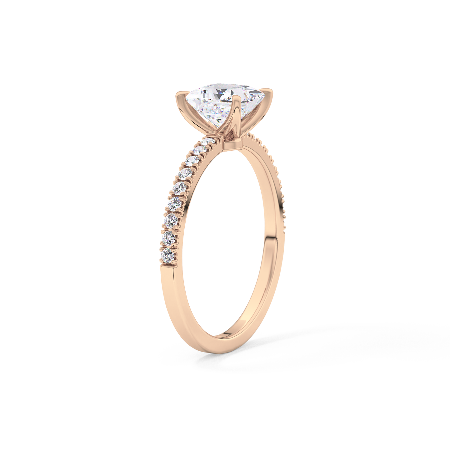Princess Pave Lab Grown Diamond Engagement Ring